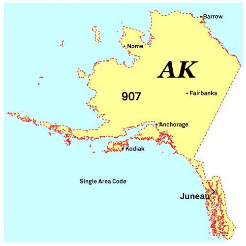 Chicago, Illinois Area Code Map
