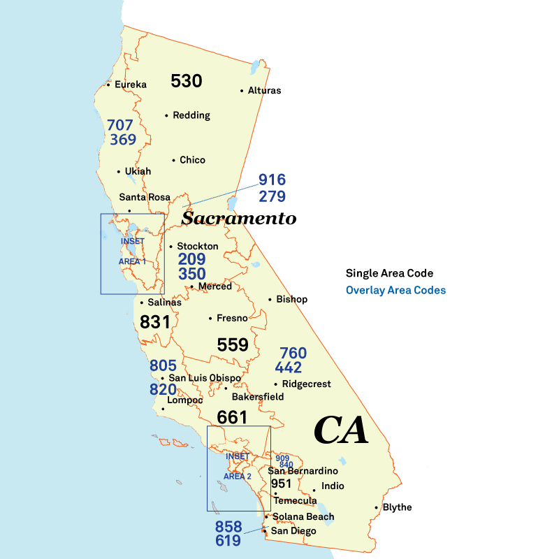 Chicago, Illinois Area Code Map