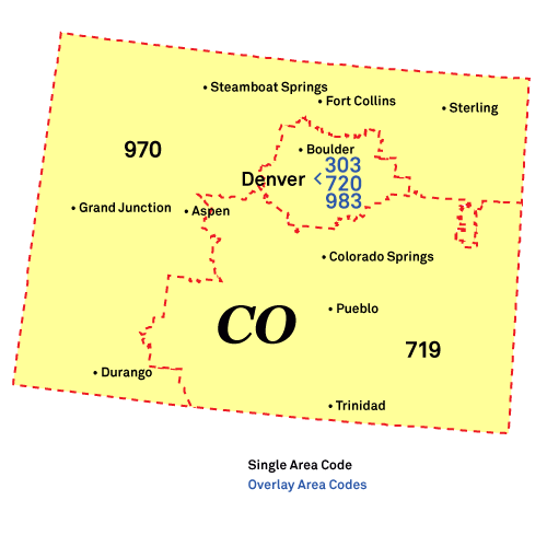 Chicago, Illinois Area Code Map