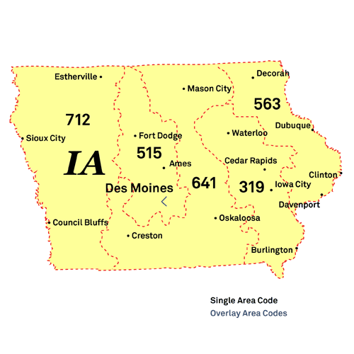 Chicago, Illinois Area Code Map