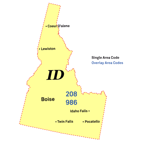 Chicago, Illinois Area Code Map