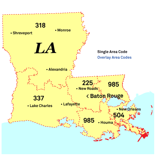 Chicago, Illinois Area Code Map