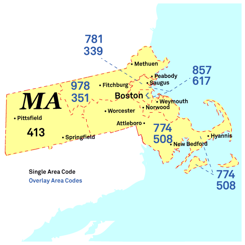 Chicago, Illinois Area Code Map