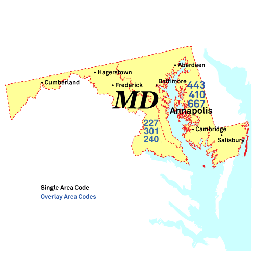 Chicago, Illinois Area Code Map