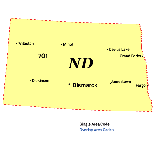 Chicago, Illinois Area Code Map