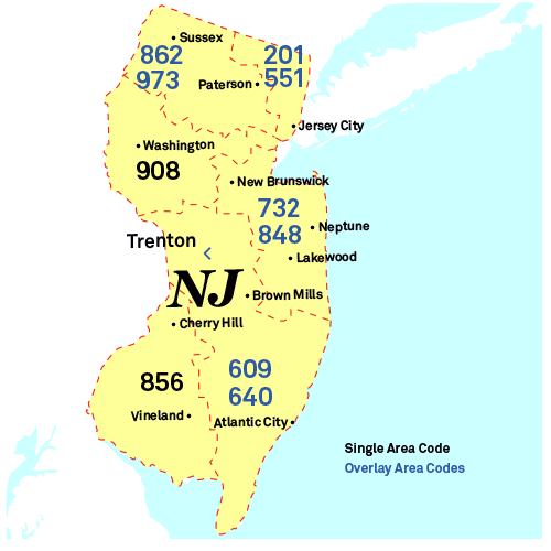 Chicago, Illinois Area Code Map