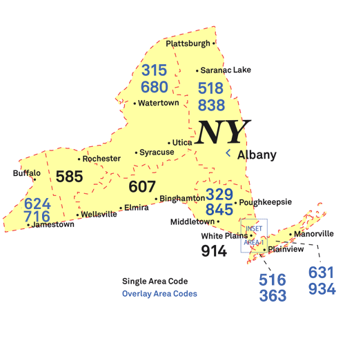 Chicago, Illinois Area Code Map