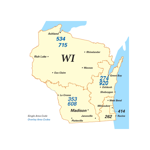 Chicago, Illinois Area Code Map